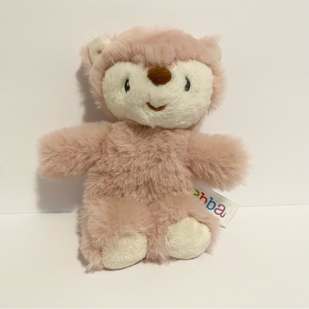 Ebba Aurora Pink Fox Baby Plush Rattle Stuffed Animal Lovey Soft Girl 6” Toy